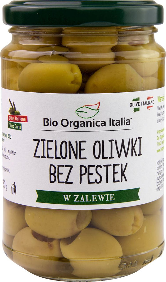 Oliwki zielone bez pestek w zalewie bio 280 g (160 g) (słoik)