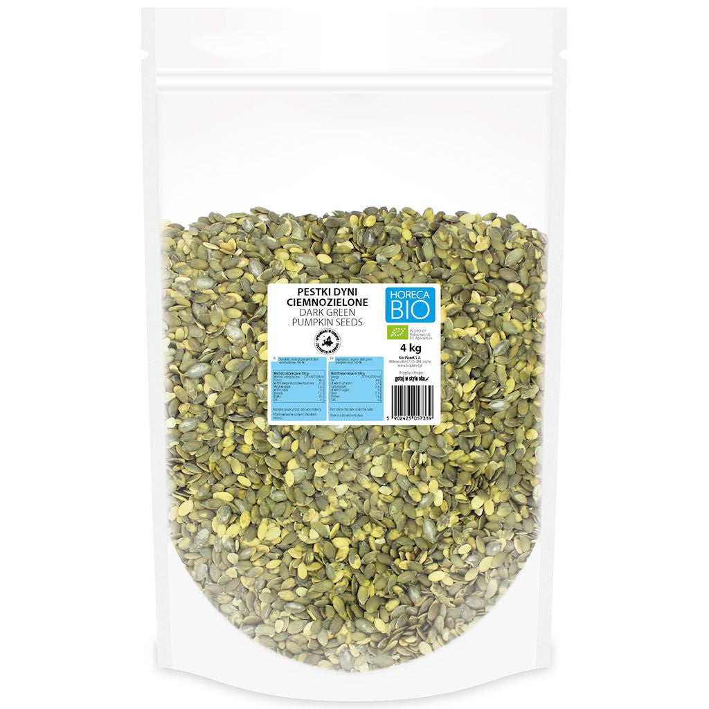 Pestki dyni ciemnozielone (uprawiane w Europie) bio 4 kg - BIO PLANET