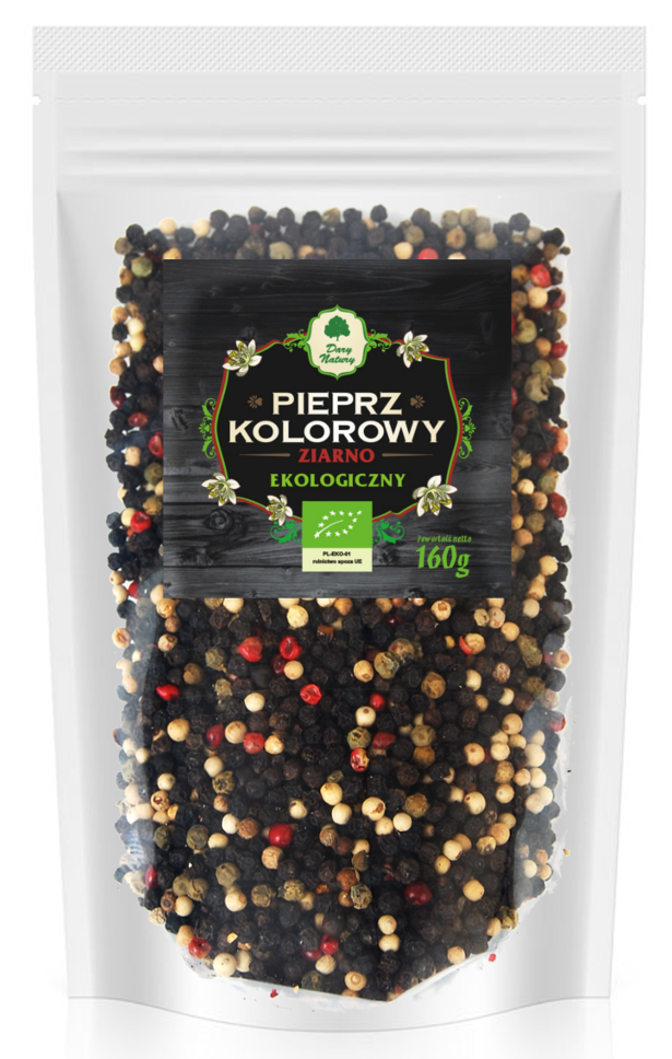 Pieprz kolorowy ziarno (uzupełnienie) bio 160 g