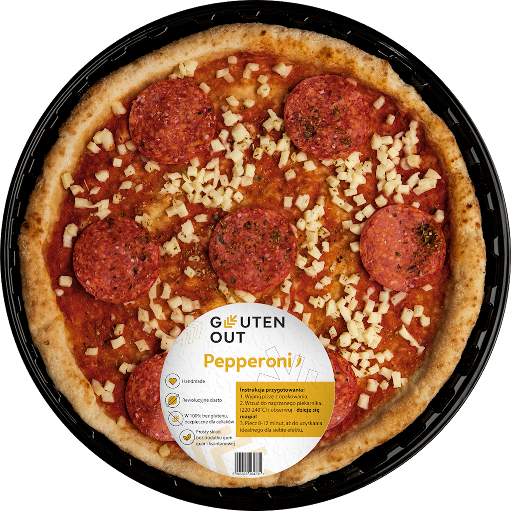 Pizza pepperoni bezglutenowa 330 g średnica 31 cm