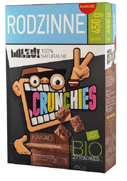 Płatki crunchies żytnio-owsiane kakaowe bio 450 g