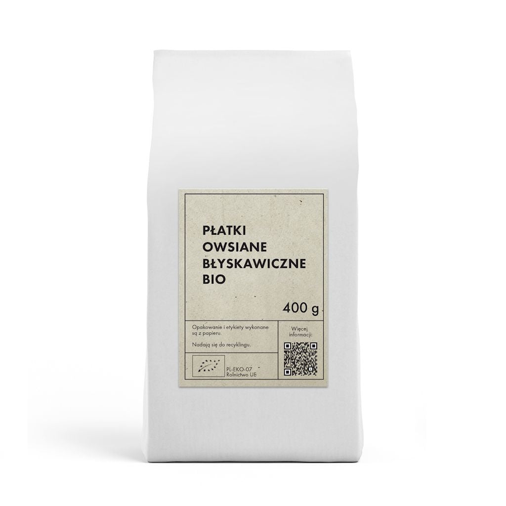 Płatki owsiane błyskawiczne bio 400 g - THE PLANET