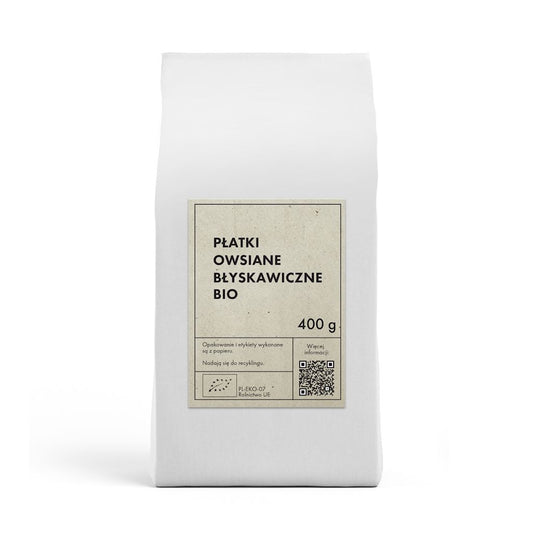 Płatki owsiane błyskawiczne bio 400 g - THE PLANET