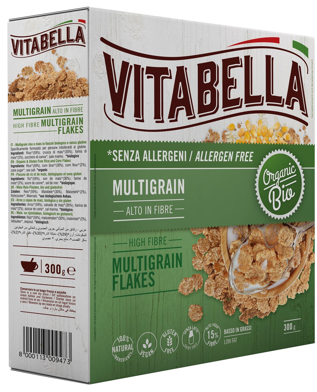 Płatki ryżowo-kukurydziane bezglutenowe bio 300 g - Vitabella