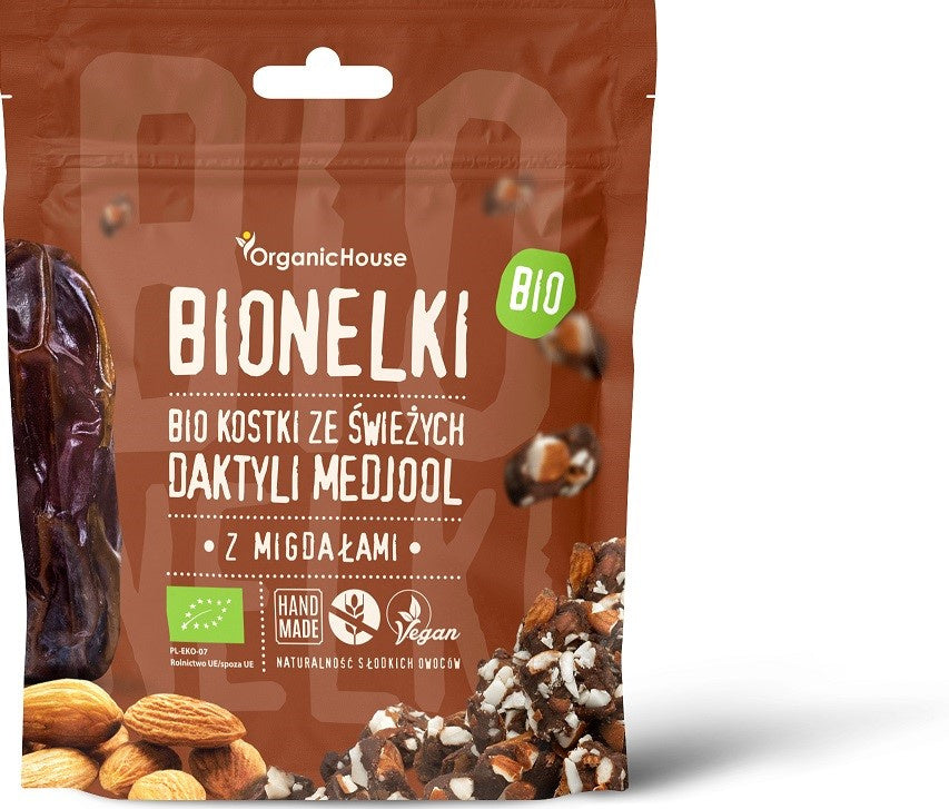 Praliny daktylowe z migdałami bezglutenowe BIO 50 g