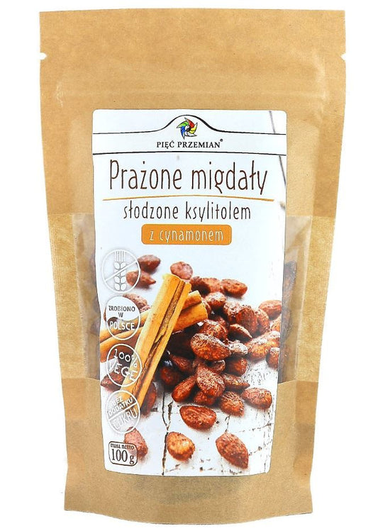 Prażone migdały z ksylitolem i cynamonem Pięć Przemian 100g