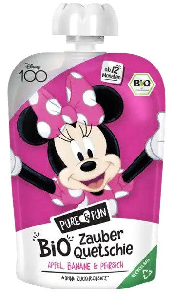 Przecier jabłko- banan- brzoskwinia BIO 100 g Myszka Minnie - PURE&FUN