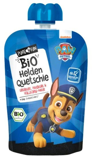 Przecier truskawka- malina z owsem BIO 100 g Psi Patrol- Chase - PURE&FUN