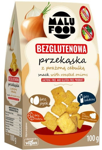 Przekąska Snacki z prażoną cebulką bezglutenowe bez cukru 100g