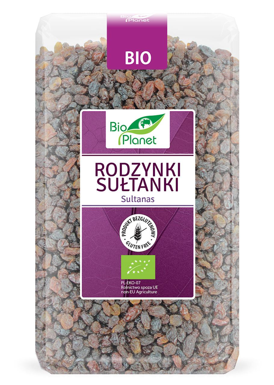 Rodzynki sułtanki bezglutenowe bio 1 kg