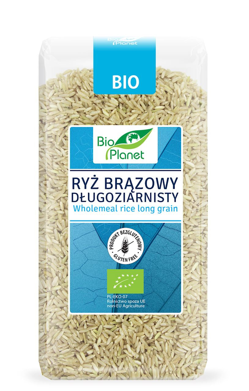 Ryż brązowy długoziarnisty bezglutenowy bio 500 g