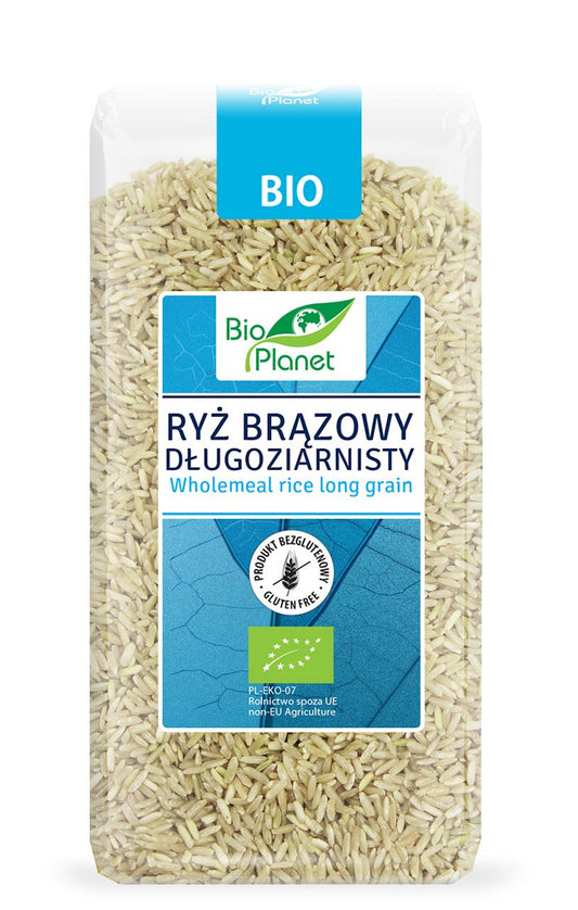 Ryż brązowy długoziarnisty bezglutenowy bio 500 g