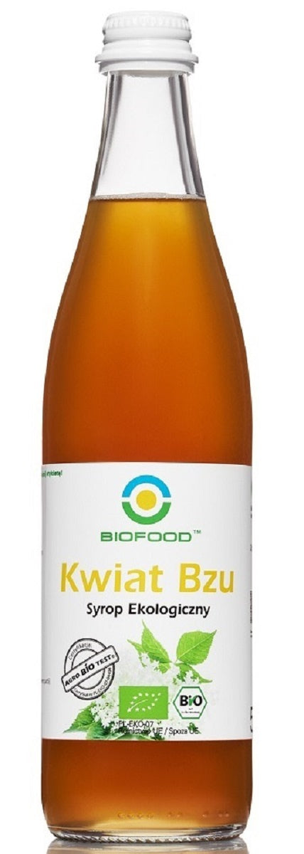 SYROP Z KWIATÓW CZARNEGO BZU BEZGLUTENOWY BIO 500 ml - BIOFOOD