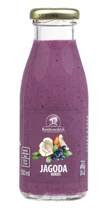 Smoothie jagoda - kokos 250 ml - Rembowscy