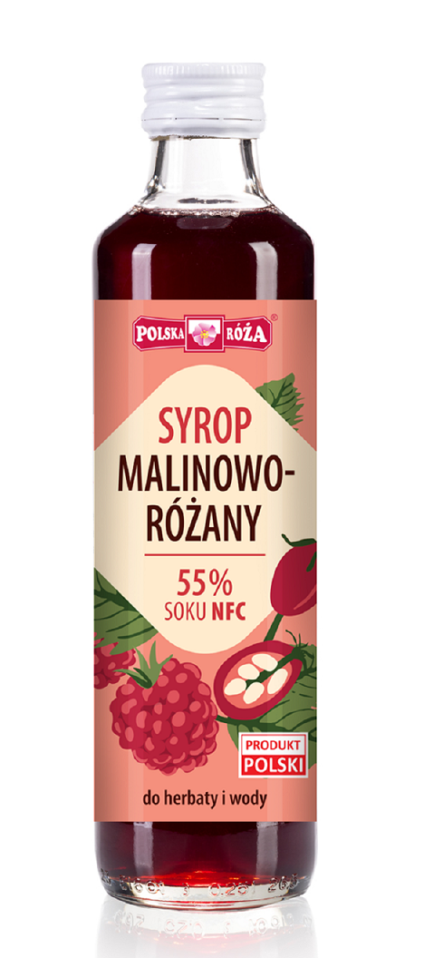 Syrop malinowo-różany 250 ml - Polska Róża