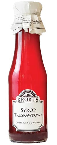 Syrop truskawkowy bezglutenowy 375 g (300 ml) - krokus