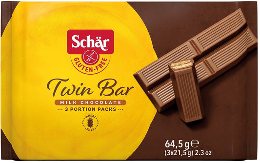 Twin bar - wafelki w czekoladzie bezglutenowe 3 x 21.5 g - Schar