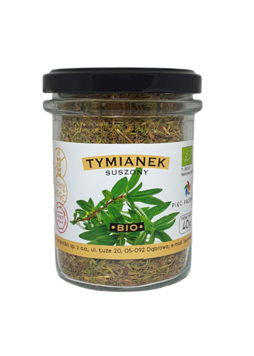 Tymianek suszony bezglutenowy bio 40 g - Pięć Przemian