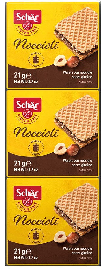 Wafelki z kremem z orzechów laskowych 3x21g bezglutenowe 63g