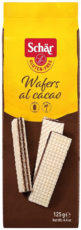 Wafers cacao - wafle z kremem kakaowym bezglutenowe 125 g - Schar