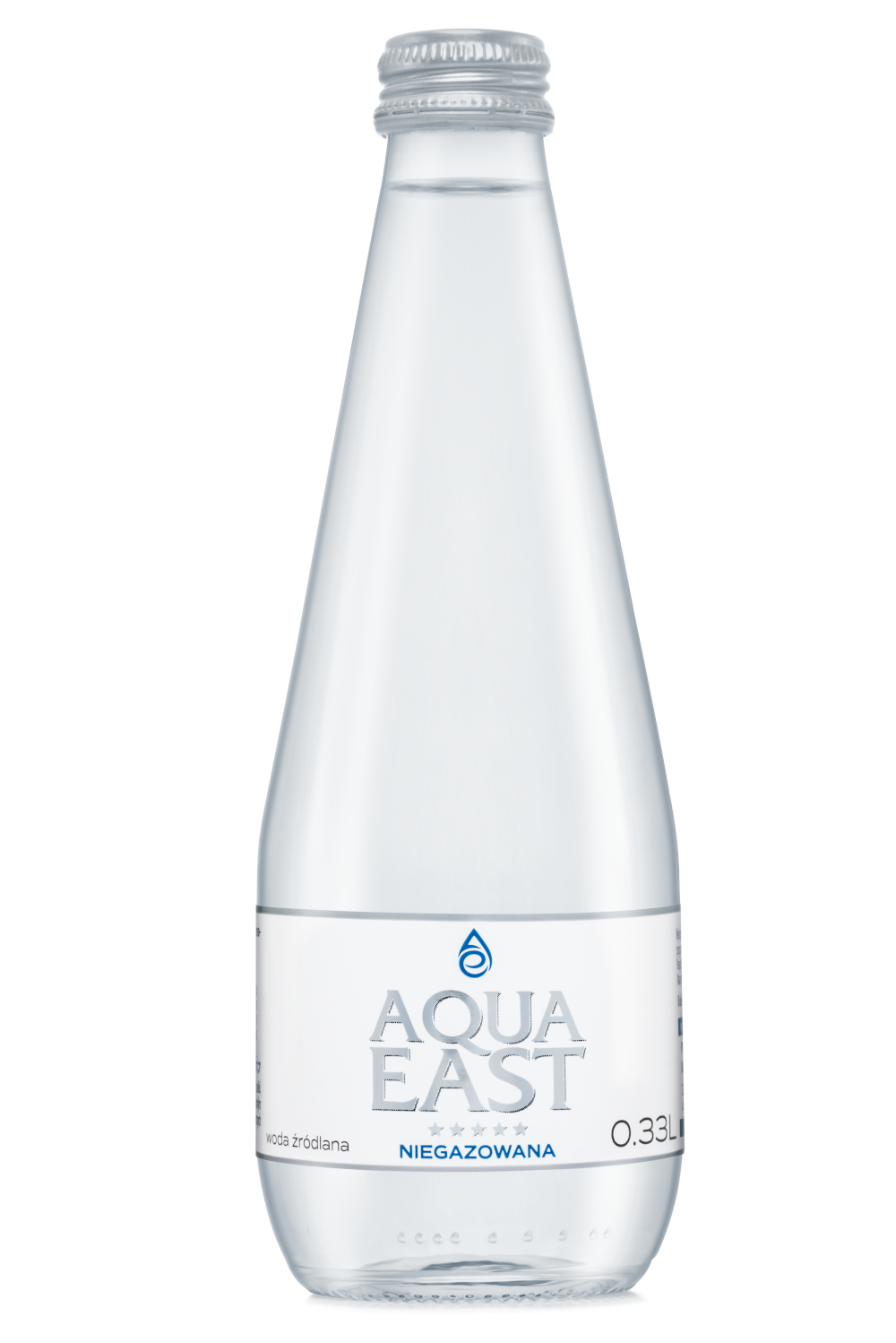 Woda źródlana niegazowana niskosodowa 330 ml (szkło) - Aqua East