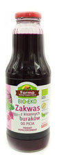 Zakwas z kiszonych buraków niepasteryzowany bezglutenowy BIO 700 ml - Farma Świętokrzyska