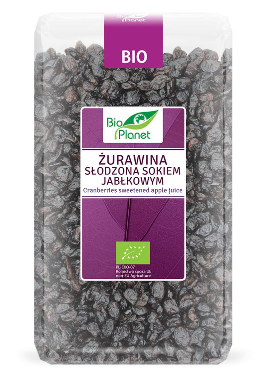 Żurawina słodzona sokiem jabłkowym bio 1 kg