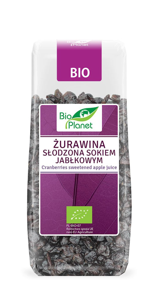 Żurawina słodzona sokiem jabłkowym bio 100 g