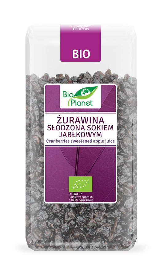 Żurawina słodzona sokiem jabłkowym bio 400 g - Bio Planet