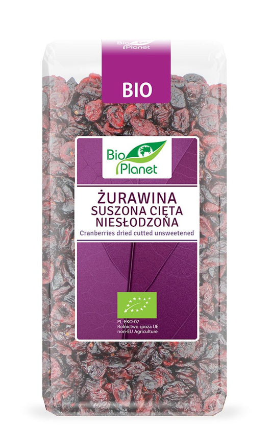 Żurawina suszona cięta niesłodzona bio 400 g - Bio Planet