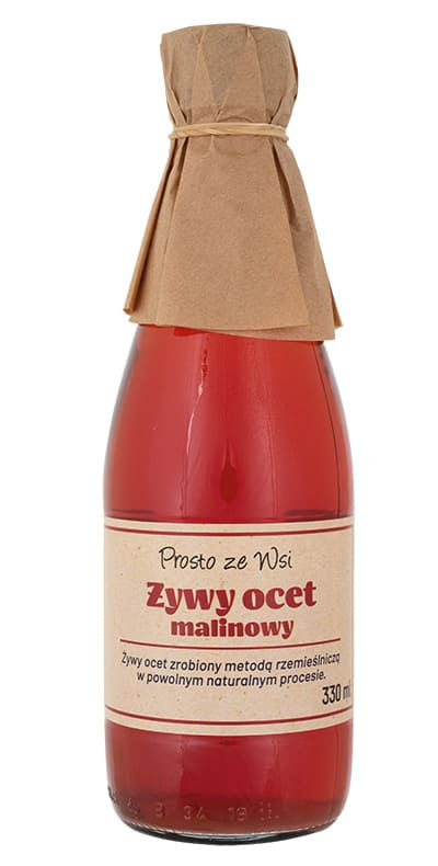 Żywy ocet malinowy 330 ml - Prosto Ze Wsi