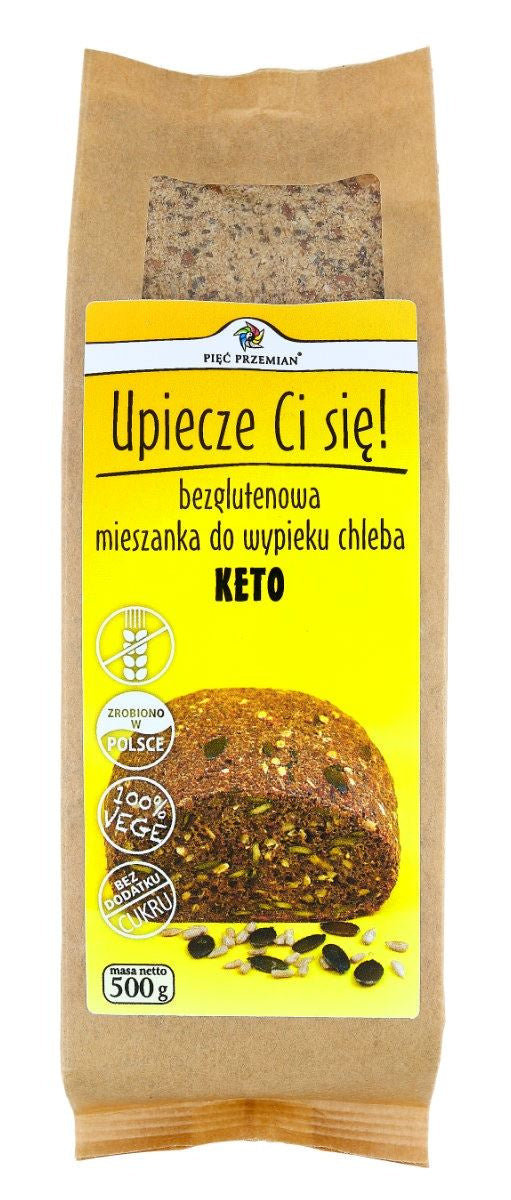 bezglutenowa mieszanka do wypieku chleba keto Pięć Przemian 500g